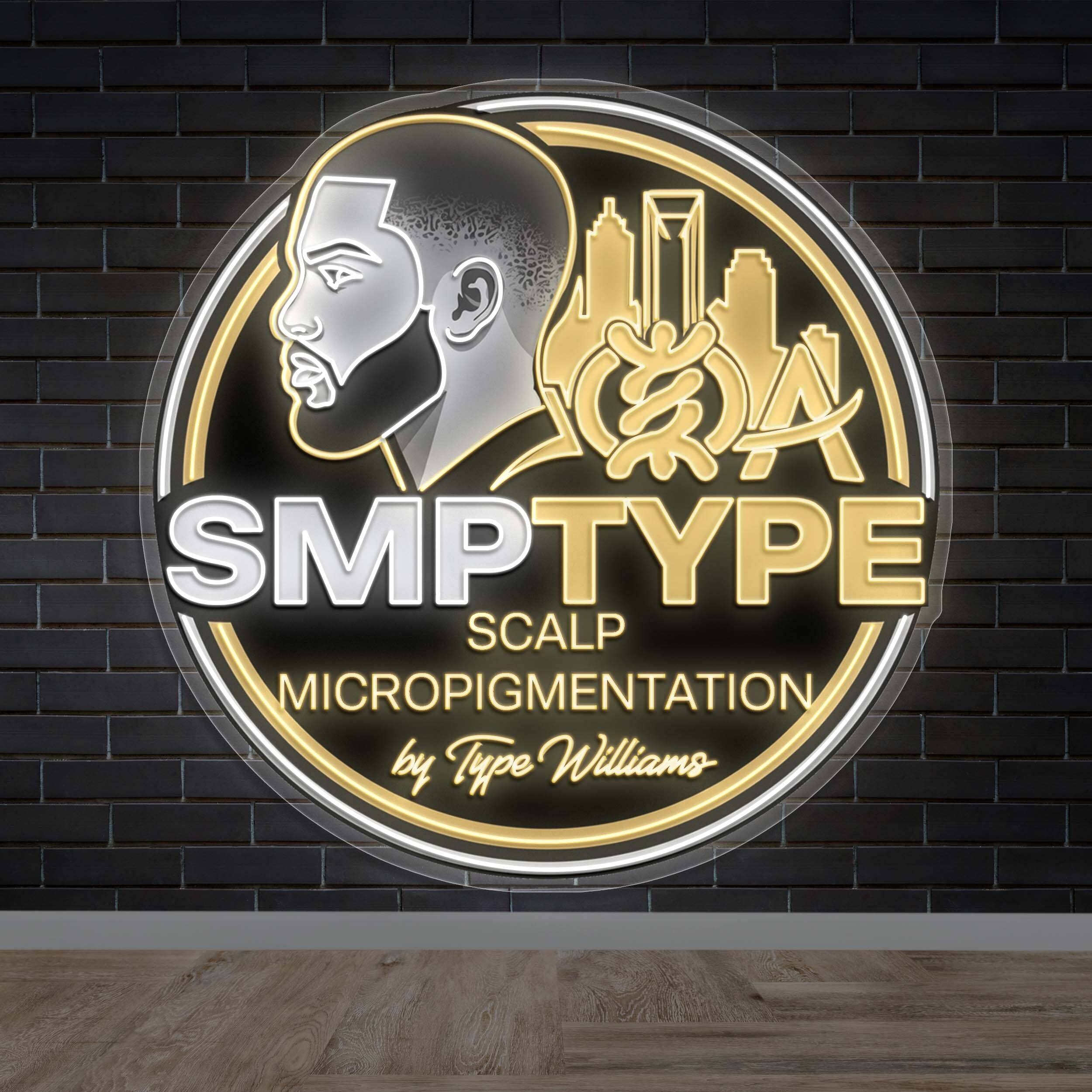 Scalp micropigmentation procedure being performed